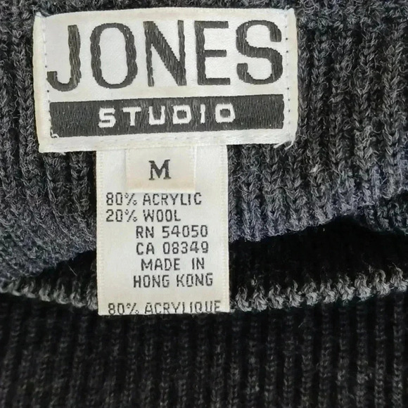 Jones Studio Gray Raglan sleeve tunic sweater size M - Picture 3 of 3